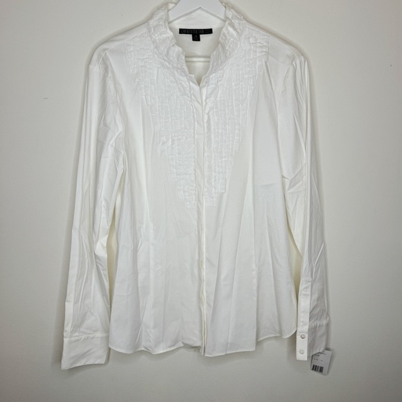 NWT Lafayette 148 Collared Shirt Size 14 - Picture 1 of 9